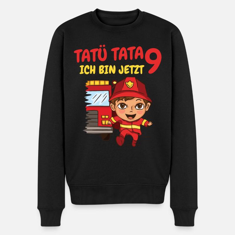 Geburtstagsgeschenk 9 Jahre Geburtstagskind - Männer Premium Bio Pullover - Schwarz