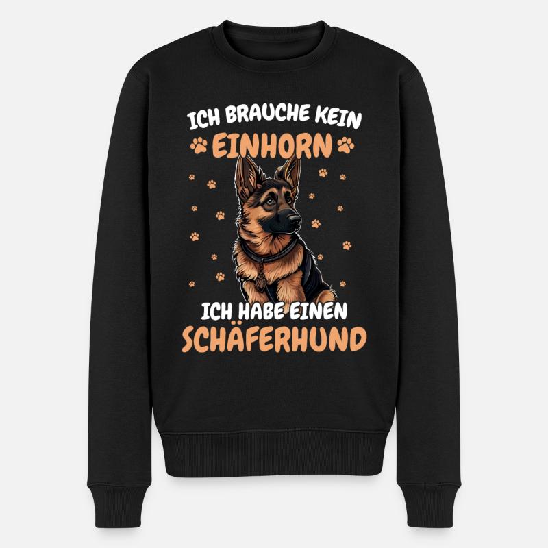 Deutscher Schäferhund Hund Malinois - Männer Premium Bio Pullover - Schwarz