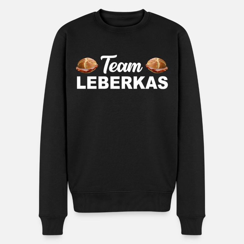 Leberkäs Bayern Leberkas Semmel Fleischkäse - Männer Premium Bio Pullover - Schwarz