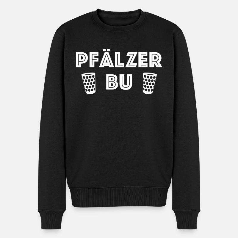 Pfalz Pfälzer Rheinland Pfalz - Männer Premium Bio Pullover - Schwarz