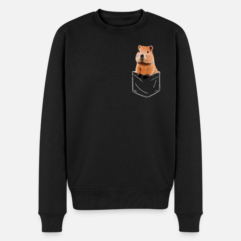 Capybara Capybaras - Premium økologisk genser for menn - svart