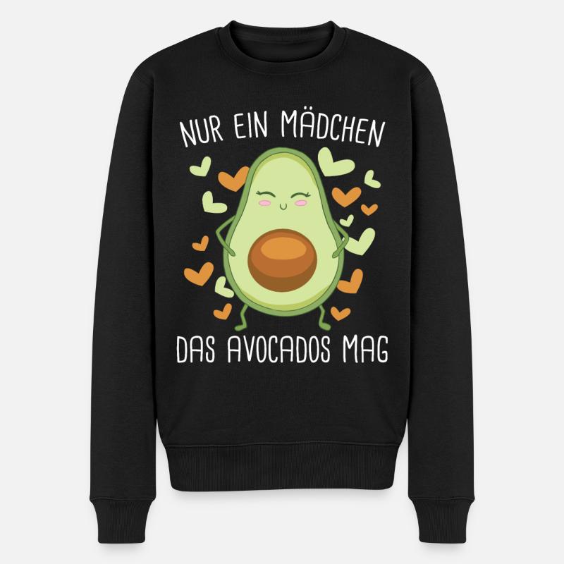 Avocado Frucht Vegan Vegetarier Veganer Avocados - Männer Premium Bio Pullover - Schwarz