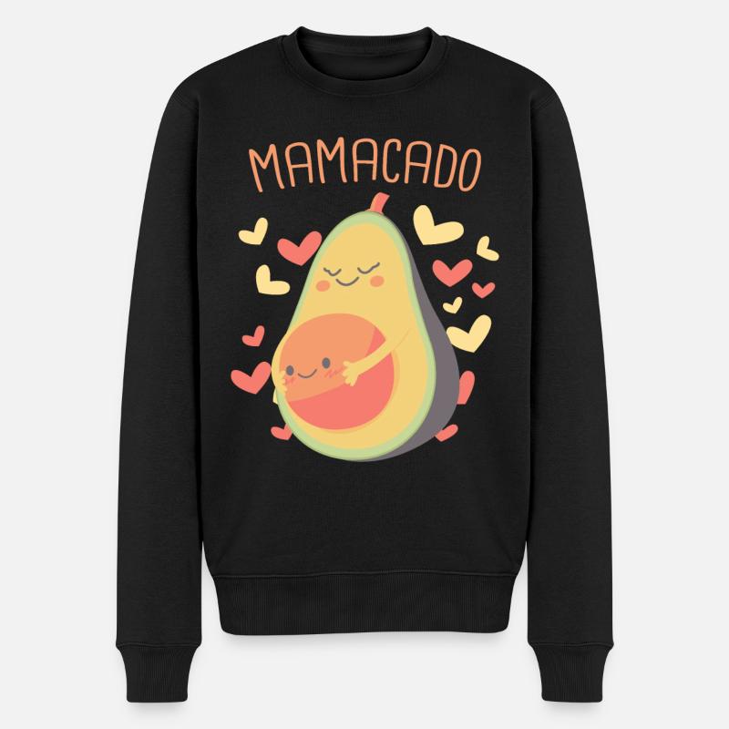 Avocado Frucht Vegan Vegetarier Veganer Avocados - Männer Premium Bio Pullover - Schwarz