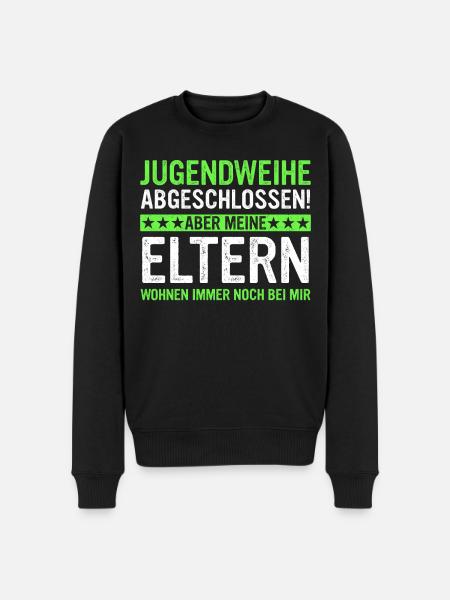 Jugendweihe Mädchen Junge Erwachsen - Männer Premium Bio Pullover - Schwarz