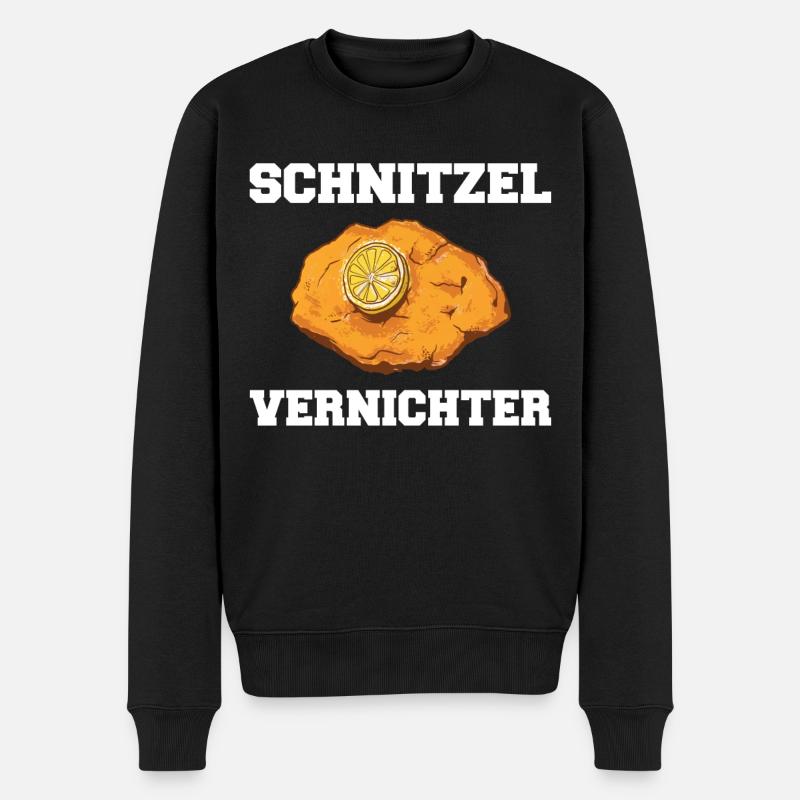 Wiener Schnitzel Plätzli Österreich Essen - Männer Premium Bio Pullover - Schwarz