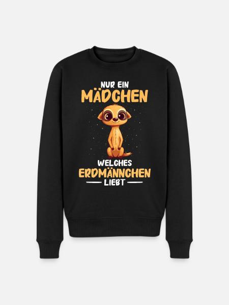Erdmännchen Scharrtier Tier - Männer Premium Bio Pullover - Schwarz