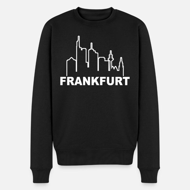 Frankfurt Hessen Deutschland Frankfurter - Männer Premium Bio Pullover - Schwarz