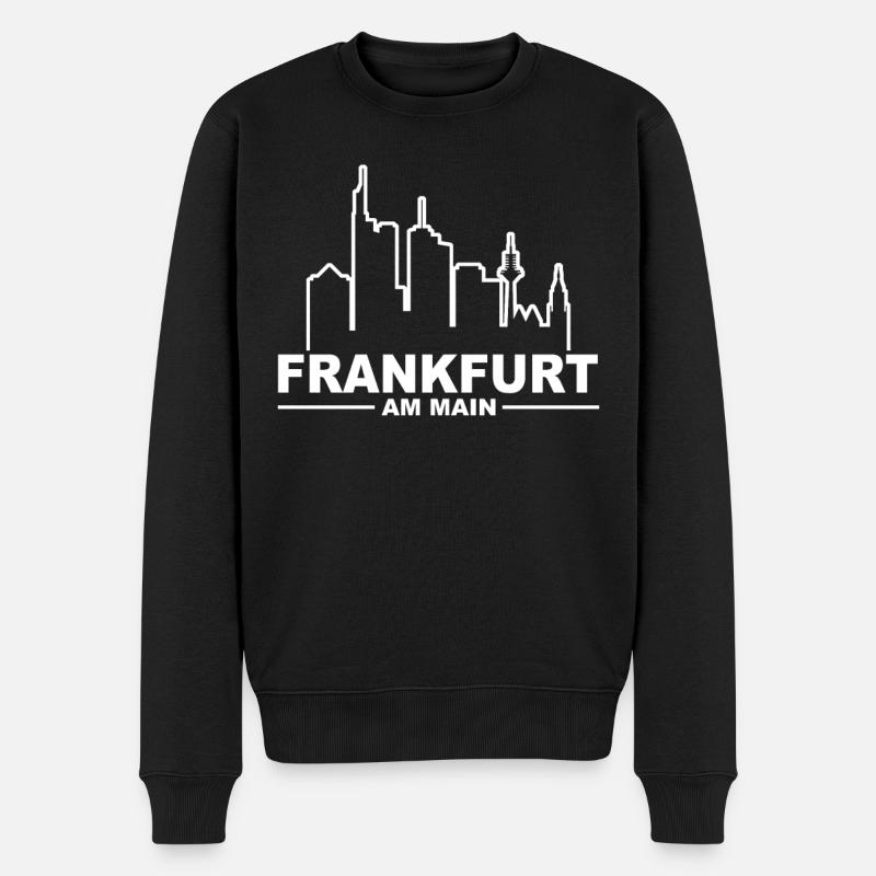 Frankfurt Hessen Deutschland Frankfurter - Männer Premium Bio Pullover - Schwarz
