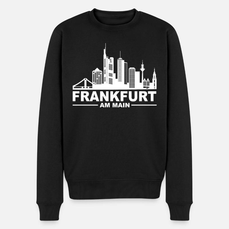 Frankfurt Hessen Deutschland Frankfurter - Männer Premium Bio Pullover - Schwarz