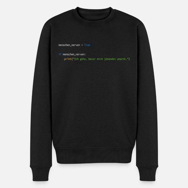 Programmierer Informatiker Nerd Softwareingenieur - Männer Premium Bio Pullover - Schwarz