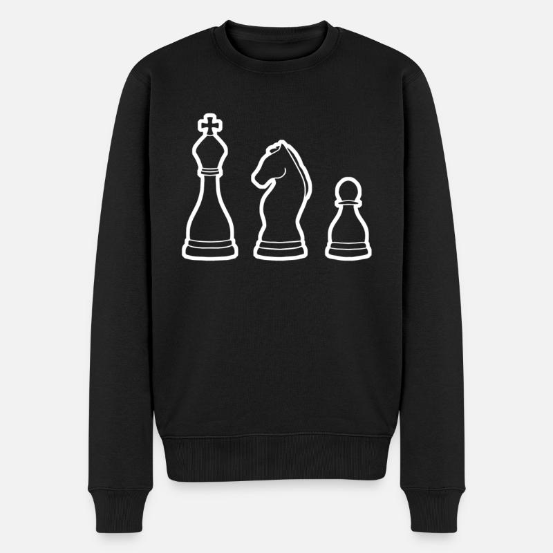 Échecs Joueur d’échecs Figurine d’échecs - Pull Premium bio Homme - noir