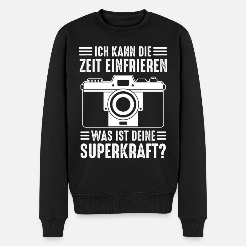 Fotograf Fotografie - Männer Premium Bio Pullover - Schwarz