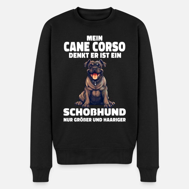 Cane Corso Italiano Hund - Männer Premium Bio Pullover - Schwarz