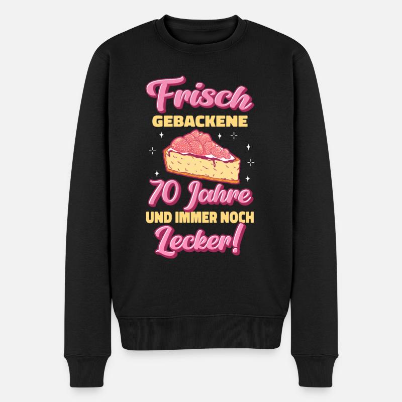 Geschenk 70 Jahre Geburtstagskind - Männer Premium Bio Pullover - Schwarz