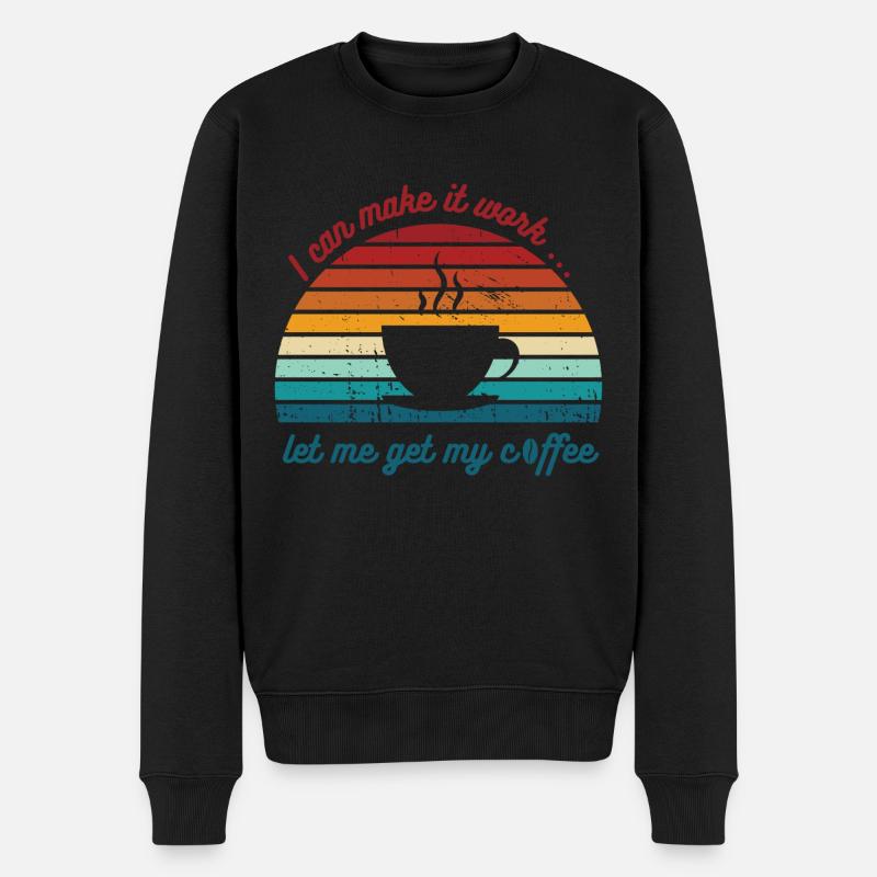 Le café m’aidera - Pull Premium bio Homme - noir