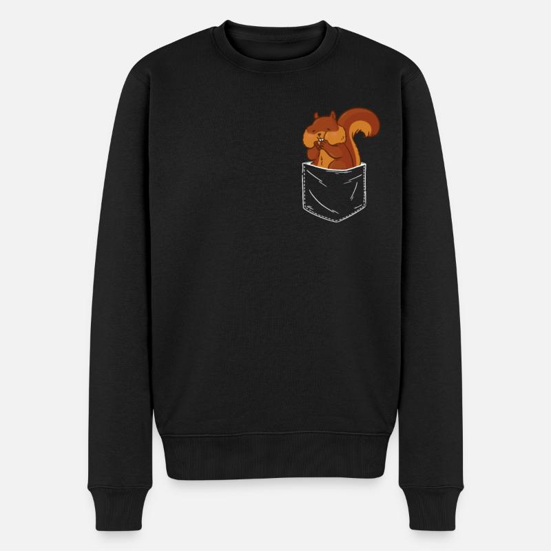 Eichhörnchen Baumhörnchen Squirrel - Männer Premium Bio Pullover - Schwarz