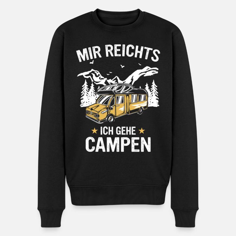 Camping Wohnwagen Camper - Männer Premium Bio Pullover - Schwarz