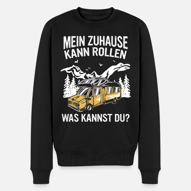 Camping Wohnwagen Camper - Männer Premium Bio Pullover - Schwarz