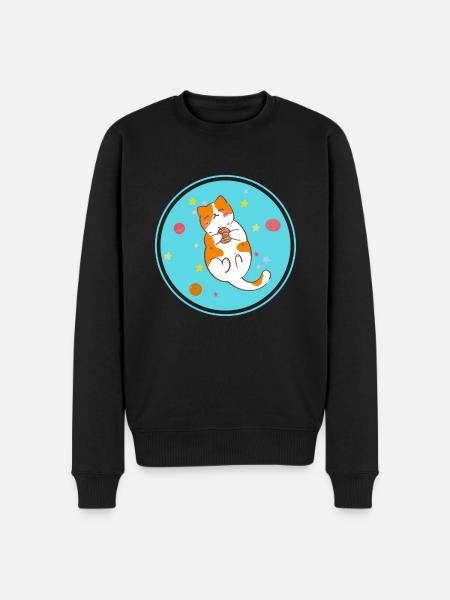 Cute playing kitten - Men's Premium Organic Jumper - black