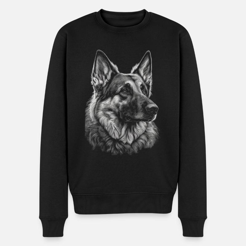 Deutscher Schäferhund Hund Malinois - Männer Premium Bio Pullover - Schwarz
