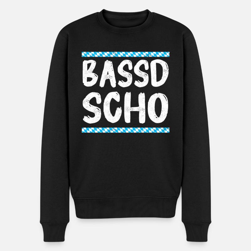 Freistaat Bayern Bayrisch - Männer Premium Bio Pullover - Schwarz