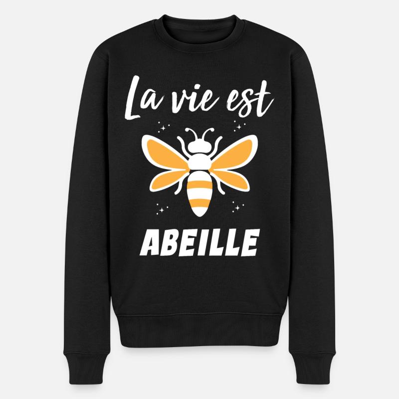 La vie est abeille - Pull Premium bio Homme - noir