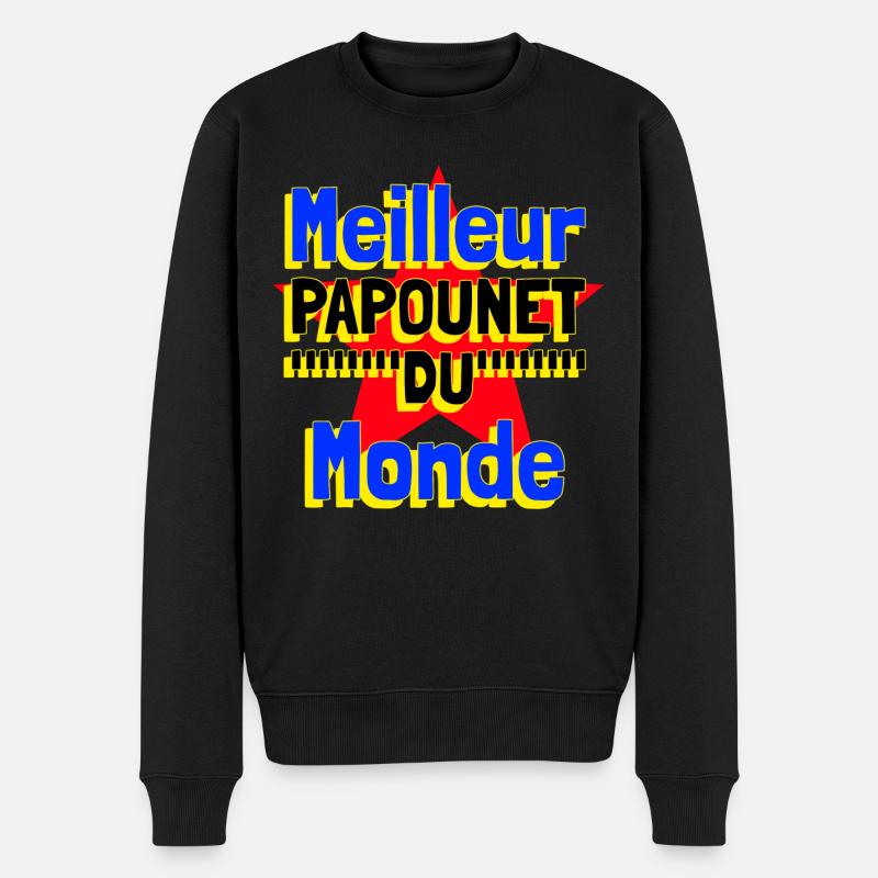 Meilleur papounet du monde - Pull Premium bio Homme - noir