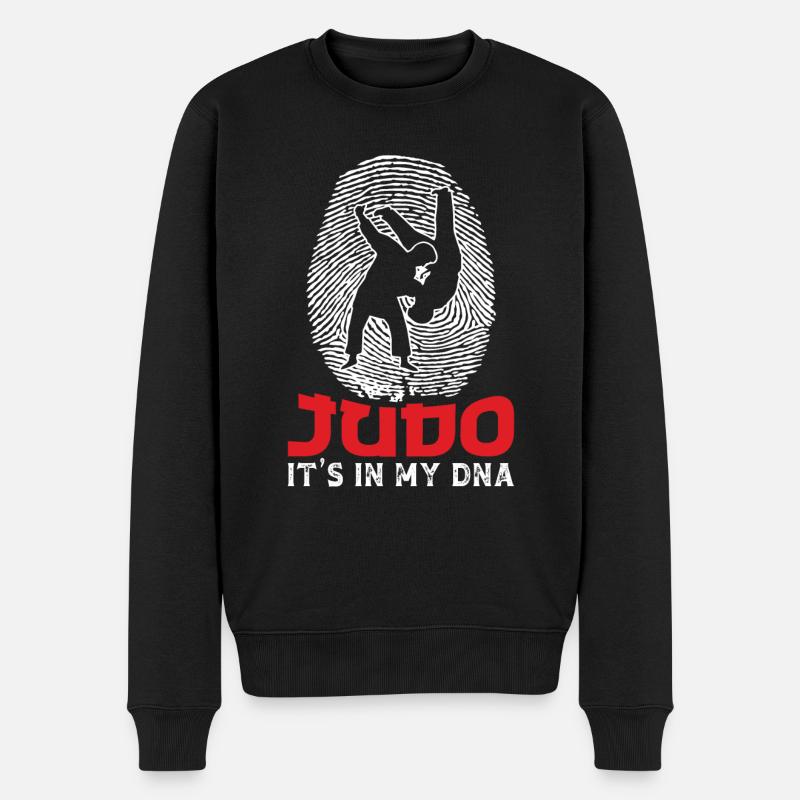 Judo It's in My DNA - Männer Premium Bio Pullover - Schwarz