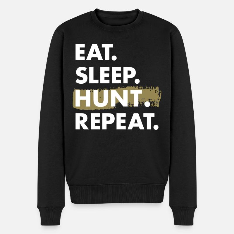 Chasseur Manger Sommeil Chasse - Pull Premium bio Homme - noir
