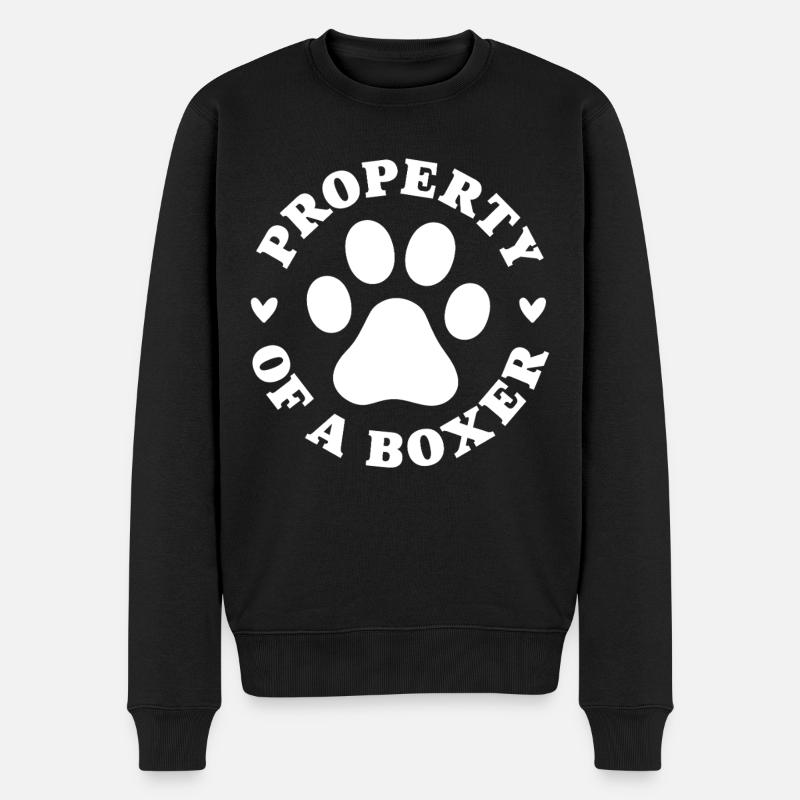 Propriété d’un Boxeur - Pull Premium bio Homme - noir