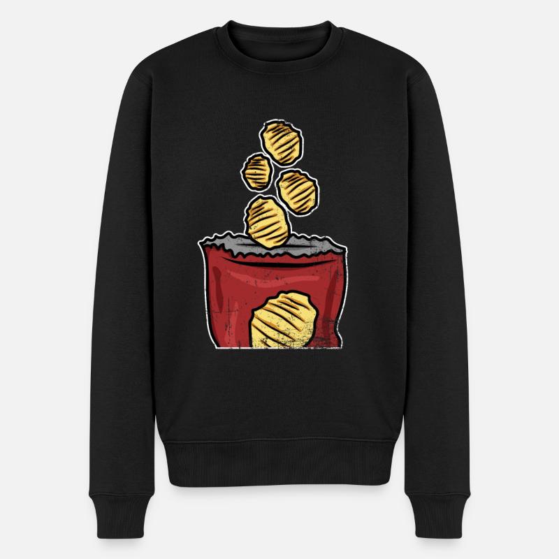Chips Bristish Chips Cadeau - Pull Premium bio Homme - noir