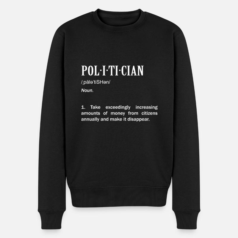 Politiger drôle - Pull Premium bio Homme - noir