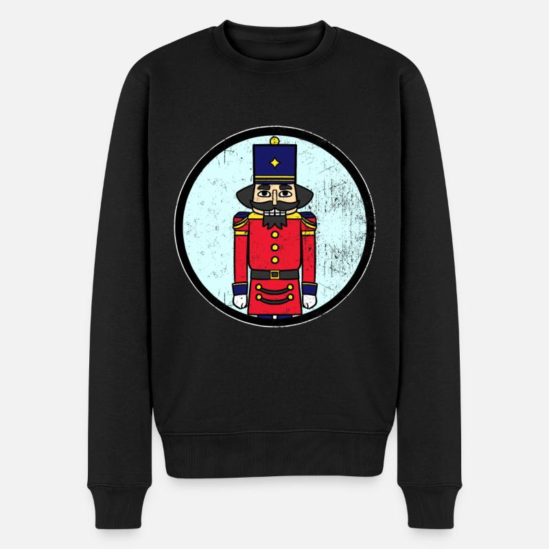 Nussknacker Walnüsse Weihnachtszeit Geschenk - Männer Premium Bio Pullover - Schwarz