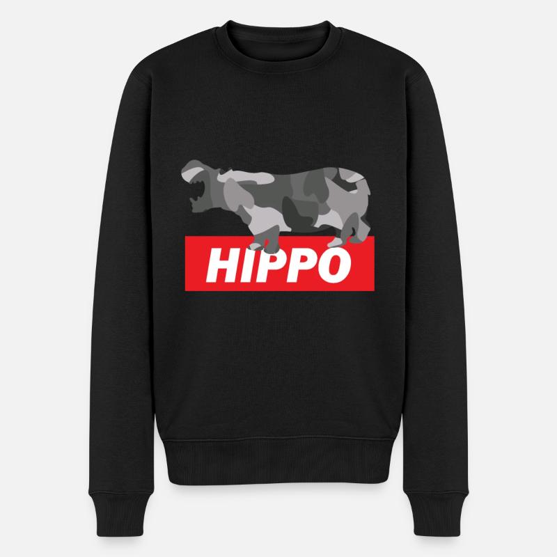 hippopotame - Pull Premium bio Homme - noir