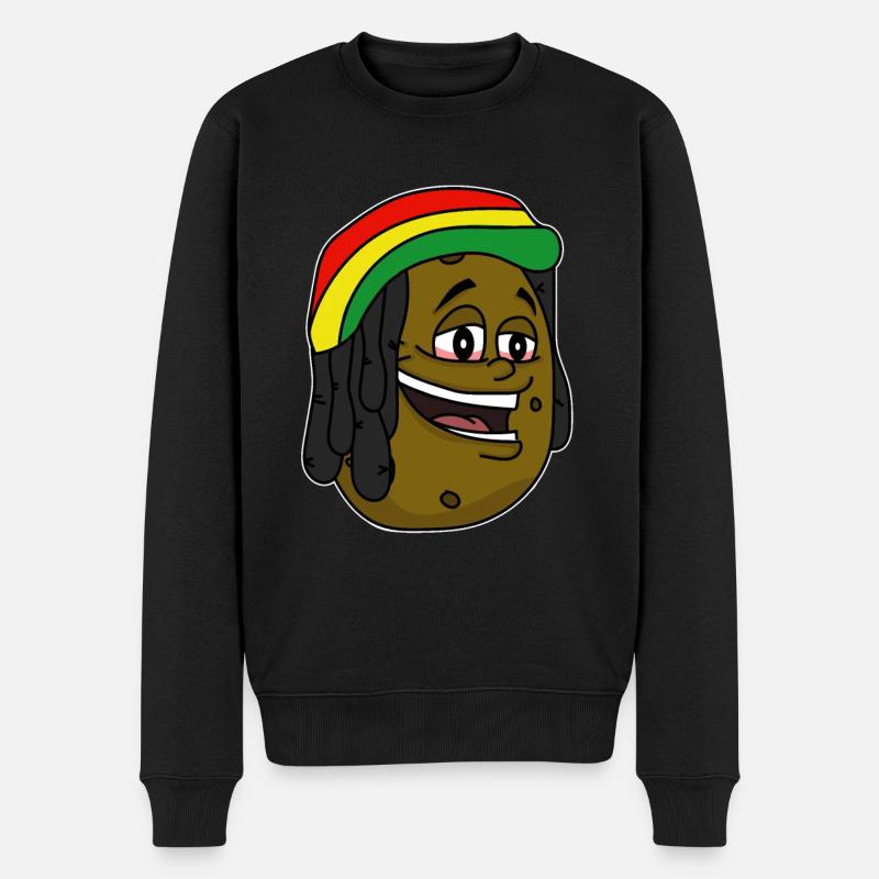 Reggae de pomme de terre - Pull Premium bio Homme - noir