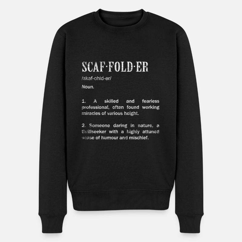 Gerüstbauer Konstruktion Gerüstbau Job Geschenk - Männer Premium Bio Pullover - Schwarz