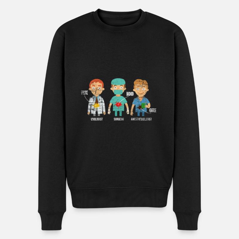 Anästhesist Doktor Anästhesie Chirurg Geschenk - Männer Premium Bio Pullover - Schwarz