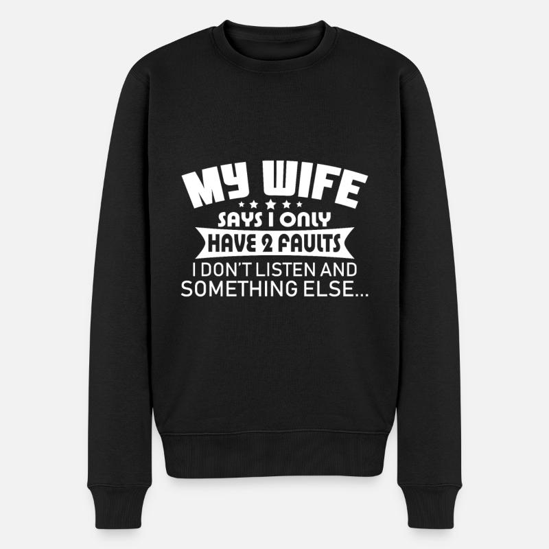 Les hommes disent humour - Pull Premium bio Homme - noir