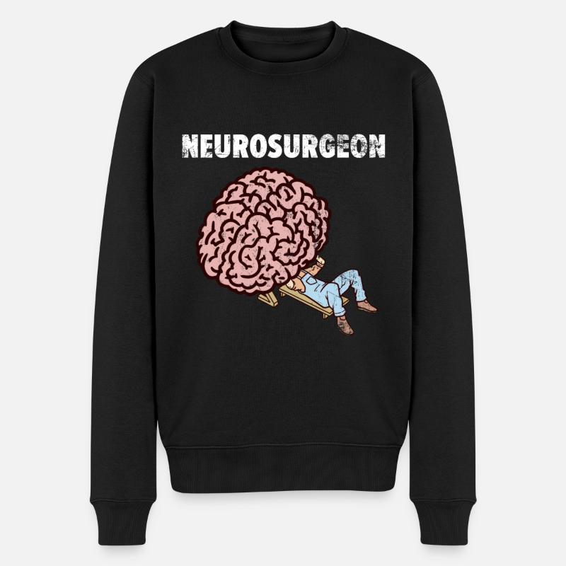Neurochirurgie Céramique - Pull Premium bio Homme - noir