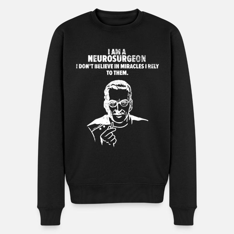 Neurochirurgin Gehirn Doktor Neurochirurgie - Männer Premium Bio Pullover - Schwarz