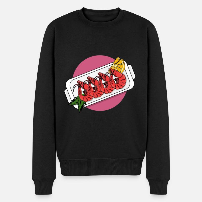 crevette - Pull Premium bio Homme - noir