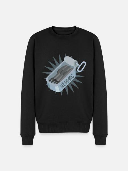 Herring sardines - Men's Premium Organic Jumper - black