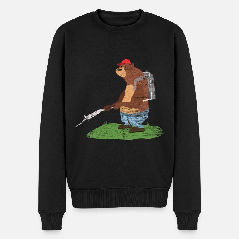 Peste ours exterminateur - Pull Premium bio Homme - noir