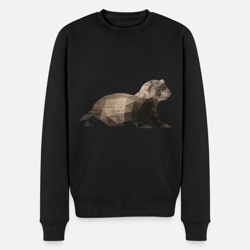 Furet polygone polecat - Pull Premium bio Homme - noir