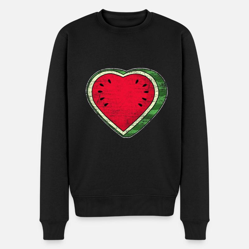 Coeur de pastèque - Pull Premium bio Homme - noir