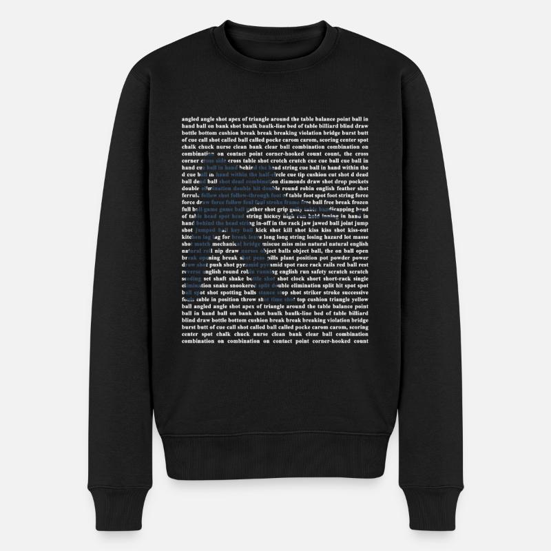 Billard Taschenbillard - Männer Premium Bio Pullover - Schwarz