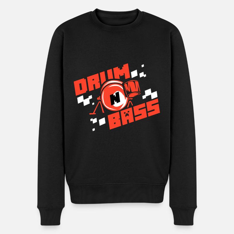 Drum n Bass - Pull Premium bio Homme - noir