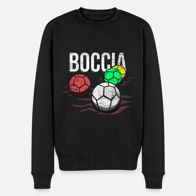 Boccia - Männer Premium Bio Pullover - Schwarz