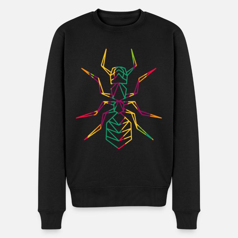 Polygone de fourmi - Pull Premium bio Homme - noir