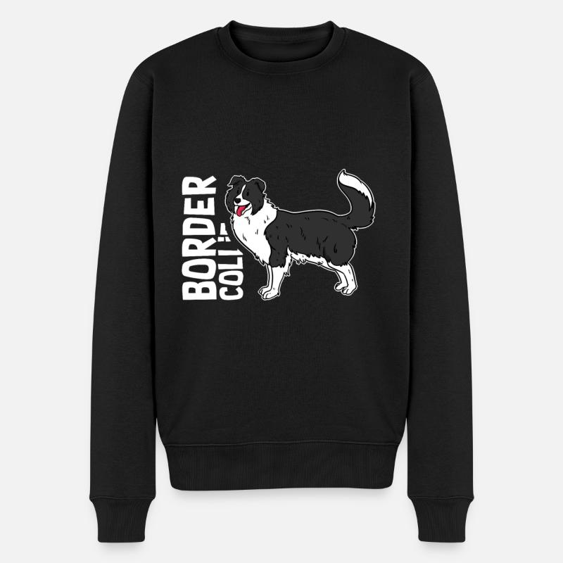 Border Collie - Männer Premium Bio Pullover - Schwarz